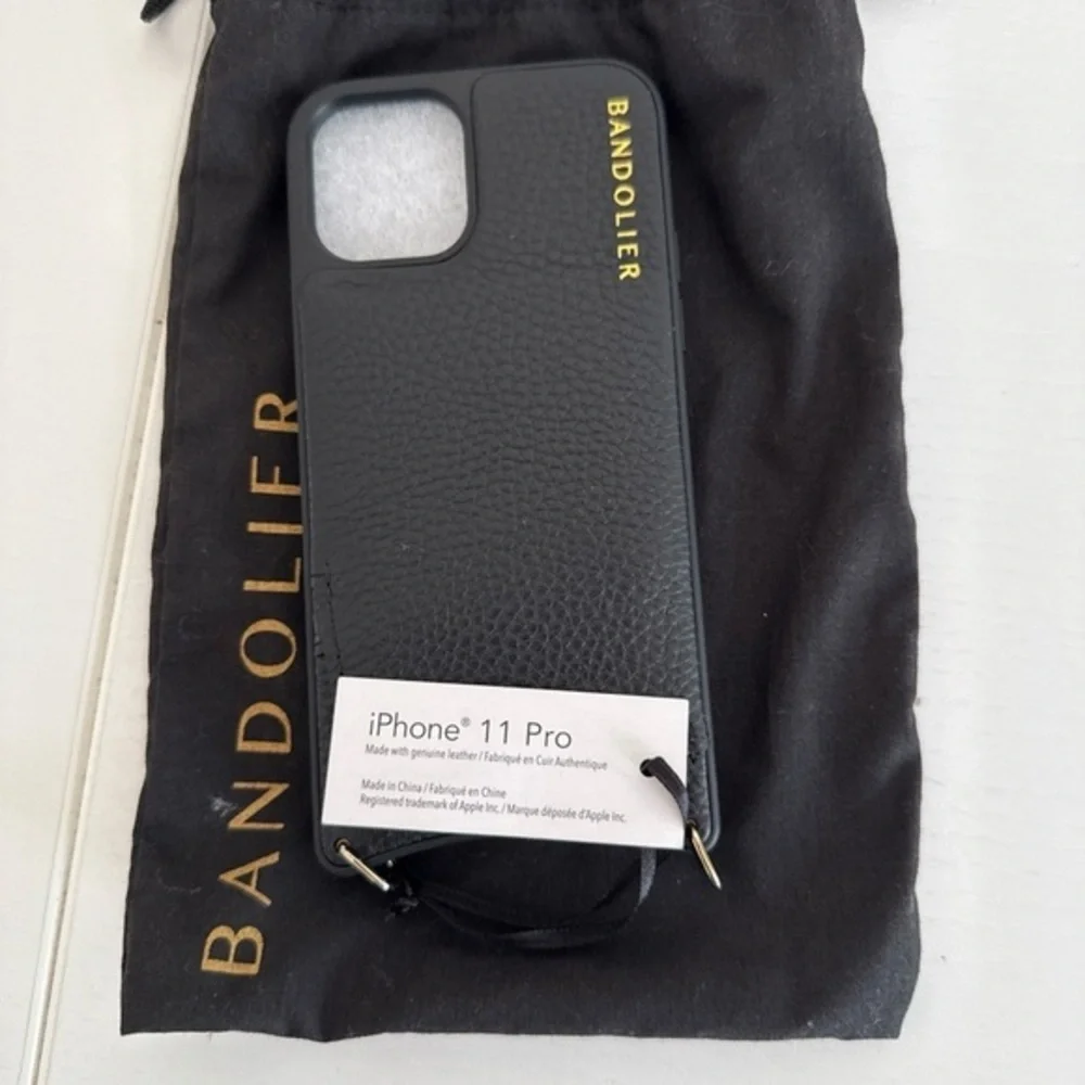 Bandolier Black Phone Case with Gold Accents 11 PRO
